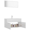 Stella Homewares Bathroom Furniture Set High Gloss White Engineered Wood