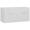 Stella Homewares Bathroom Furniture Set High Gloss White Engineered Wood