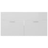 Stella Homewares Bathroom Furniture Set High Gloss White Engineered Wood