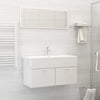 Stella Homewares Bathroom Furniture Set High Gloss White Engineered Wood