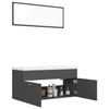 Stella Homewares Bathroom Furniture Set Grey Engineered Wood