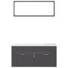Stella Homewares Bathroom Furniture Set Grey Engineered Wood