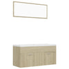 Stella Homewares Bathroom Furniture Set Sonoma Oak Engineered Wood