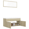 Stella Homewares Bathroom Furniture Set Sonoma Oak Engineered Wood