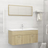 Stella Homewares Bathroom Furniture Set Sonoma Oak Engineered Wood