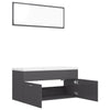 Stella Homewares Bathroom Furniture Set High Gloss Grey Engineered Wood