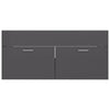 Stella Homewares Bathroom Furniture Set High Gloss Grey Engineered Wood