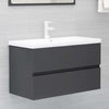 Stella Homewares Bathroom Furniture Set Grey Engineered Wood