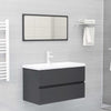 Stella Homewares Bathroom Furniture Set Grey Engineered Wood