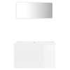 Stella Homewares Bathroom Furniture Set High Gloss White Engineered Wood
