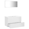 Stella Homewares Bathroom Furniture Set High Gloss White Engineered Wood