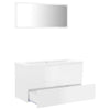 Stella Homewares Bathroom Furniture Set High Gloss White Engineered Wood