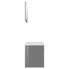 Stella Homewares Bathroom Furniture Set High Gloss Grey Engineered Wood