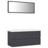 Stella Homewares Bathroom Furniture Set Grey Engineered Wood