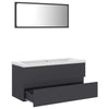 Stella Homewares Bathroom Furniture Set Grey Engineered Wood