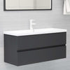 Stella Homewares Bathroom Furniture Set Grey Engineered Wood