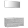 Stella Homewares Bathroom Furniture Set Concrete Grey Engineered Wood
