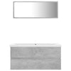 Stella Homewares Bathroom Furniture Set Concrete Grey Engineered Wood