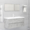 Stella Homewares Bathroom Furniture Set Concrete Grey Engineered Wood