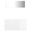 Stella Homewares Bathroom Furniture Set High Gloss White Engineered Wood