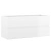 Stella Homewares Bathroom Furniture Set High Gloss White Engineered Wood