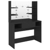 Stella Homewares Makeup Table with LED Lights 100x40x135 cm MDF Black