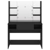 Stella Homewares Makeup Table with LED Lights 100x40x135 cm MDF Black