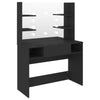Stella Homewares Makeup Table with LED Lights 100x40x135 cm MDF Black