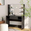 Stella Homewares Makeup Table with LED Lights 100x40x135 cm MDF Black