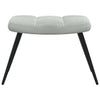 Stella Homewares Relaxing Chair with a Stool Light Grey Velvet