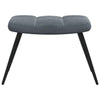 Stella Homewares Relaxing Chair with a Stool Dark Grey Velvet