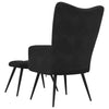 Stella Homewares Relaxing Chair with a Stool Black Velvet
