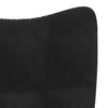 Stella Homewares Relaxing Chair with a Stool Black Velvet