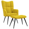 Stella Homewares Relaxing Chair with a Stool Mustard Yellow Velvet