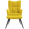 Stella Homewares Relaxing Chair with a Stool Mustard Yellow Velvet