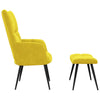 Stella Homewares Relaxing Chair with a Stool Mustard Yellow Velvet