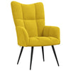 Stella Homewares Relaxing Chair with a Stool Mustard Yellow Velvet