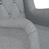 Stella Homewares Armchair with Solid Rubber Wood Rocking Legs Light Grey Fabric