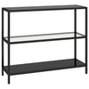 Stella Homewares Shelf Transparent and Black 100x36x90 cm Tempered Glass