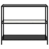 Stella Homewares Shelf Transparent and Black 100x36x90 cm Tempered Glass