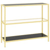 Stella Homewares Shelf Black and Transparent 100x36x90 cm Tempered Glass