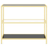 Stella Homewares Shelf Black and Transparent 100x36x90 cm Tempered Glass
