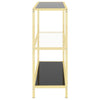 Stella Homewares Shelf Black and Transparent 100x36x90 cm Tempered Glass