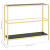 Stella Homewares Shelf Black and Transparent 100x36x90 cm Tempered Glass