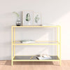 Stella Homewares Shelf Black and Transparent 100x36x90 cm Tempered Glass