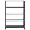 Stella Homewares Shelf Black and Transparent 100x36x168 cm Tempered Glass