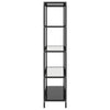 Stella Homewares Shelf Black and Transparent 100x36x168 cm Tempered Glass
