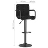 Stella Homewares Bar Stools 2 pcs Black Velvet