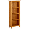 Stella Homewares 4-Tier Bookcase 45x22x110 cm Solid Oak Wood