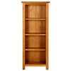 Stella Homewares 4-Tier Bookcase 45x22x110 cm Solid Oak Wood